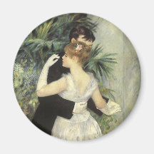 City Dance by Renoir, Vintage Impressionism Art Refrigerator Magnet