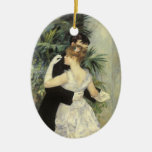 City Dance by Renoir, Vintage Impressionism Art Christmas Tree Ornaments