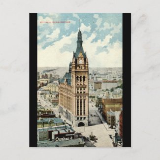 City Hall Milwaukee WI Vintage 1911 postcard
