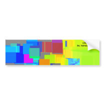 "City in the Sky" Geometric Art bumper stickers