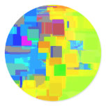 "City in the Sky"  Geometric Art stickers