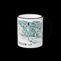 CITY ISLAND graff mugs