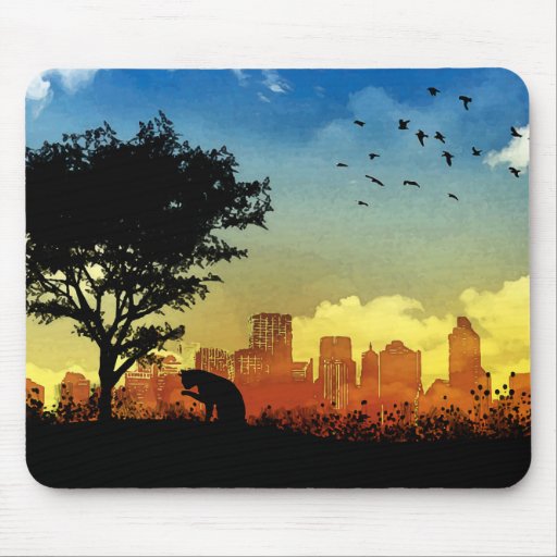 City Kitty Mouse Pads