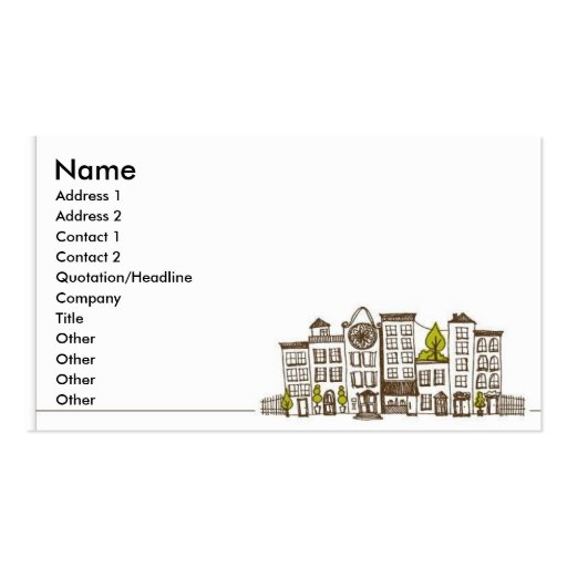 City Life Business Card Template (front side)