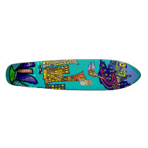 City Lights Skateboard Design by ontopsell City Lights Skateboard Design