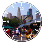 City Market and Downtown Kansas City Skyline Round Clocks