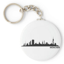 City Munich - skyline 1c Key Chain