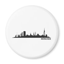 City Munich - skyline 1c Refrigerator Magnets