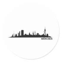 City Munich - skyline 1c Stickers