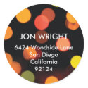 City night light multi color modern address label sticker