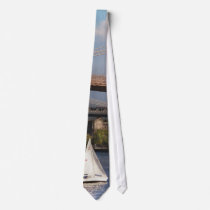 City - NY - Sailing under the Brooklyn Bridge Neck Ties