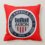 City of Akron All America City Throw Pillow.