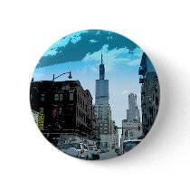 City of Chicago & Lake Michigan buttons by allthingsnatural City of Chicago & Lake Michigan buttons