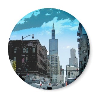 City of Chicago & Lake Michigan magnet