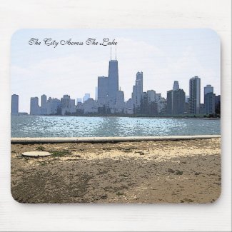 City of Chicago & Lake Michigan Sketch mousepad