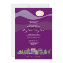 City of David Jewish Baby Naming Invitation Hebrew