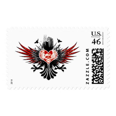 City of Dreams (Red) Postage Stamps by MidnightDesigns