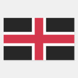 City of Durham Flag Rectangle Stickers