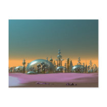 City of Glass Gold and Silver Postcard