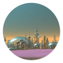 City of Glass Gold and Silver Sticker