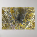 City of Gold Fractal Poster