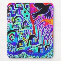City Of Israel Ebony Mouse Pad