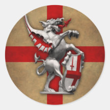 City of London Dragon round sticker