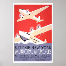 City of New York Municipal Airports Poster
