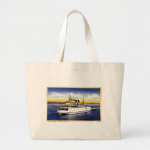 City of Petoskey, Michigan State Ferry Tote Bags