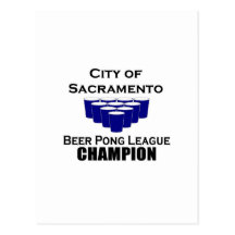 City of Sacramento Beer Pong Champion Postcard