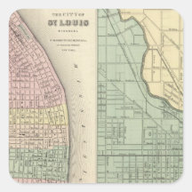 City of St Louis, Missouri City of Chicago Square Sticker