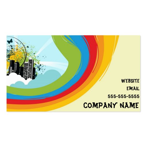 City Rainbow business card (front side)