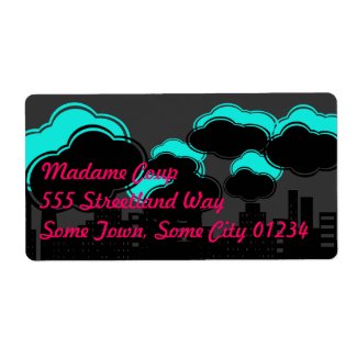 City Scape Address Label label