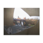 City Scene Through Cracked Panel Postcard