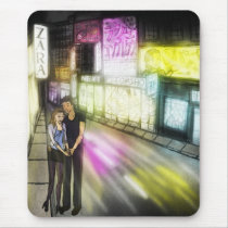 city shopping mouse pad