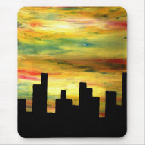 city silhouette mousepads