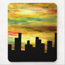 city silhouette mousepads