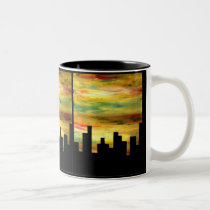 city silhouette mugs