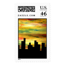 city silhouette stamps