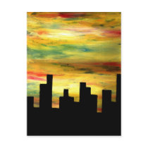 city silhouette postcards by rippleart city silhouette postcards