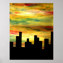 city silhouette poster