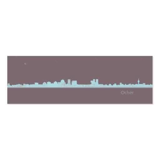 City - Skinny Business Card Template (back side)