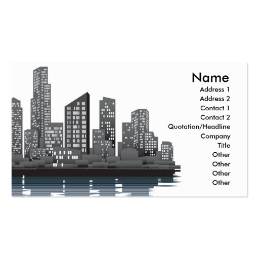 City skyline business card background