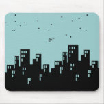 city skyline - night mouse mats