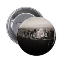 City that never sleeps pinback buttons