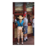 City - The train station Custom Photo Card
