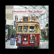 City Tour Tram Christchurch, New Zealand Magnet magnets