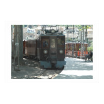City train in Soller of Mallorca, Spain posters