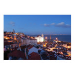 City view in Lisbon, Portugal (sunset) Posters
