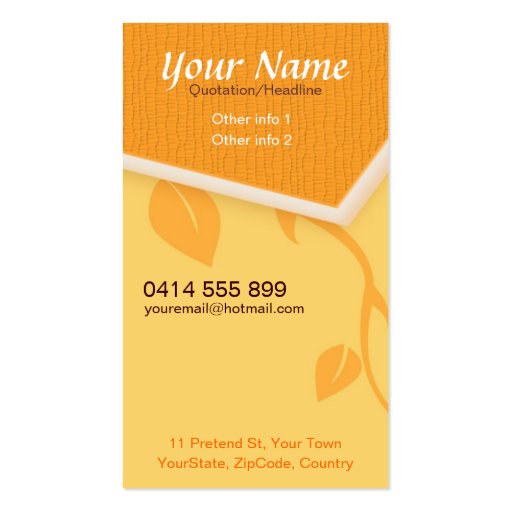 CityNature Vertical Business Card (front side)